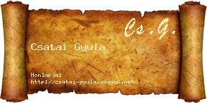 Csatai Gyula névjegykártya